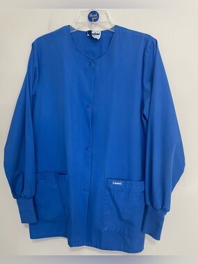 Landau Royal Blue Scrub Jacket~ Size‎ Medium